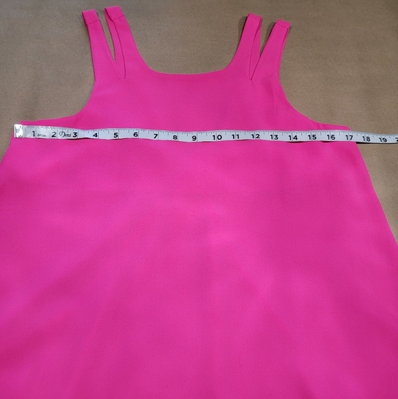 Flying Tomato Size S Bright Hot Pink Split Strap A-Line Tank / Sleeveless Blouse - Picture 6 of 10